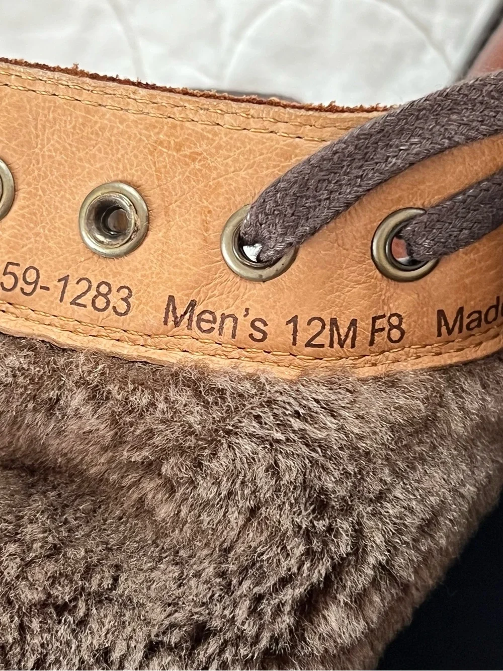 Johnston & Murphy Brown Leather & Shearling Lace-Up Boots Luxury Dressy Winter